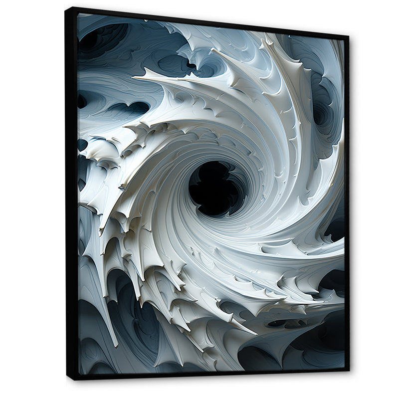 Cornew - Abstract Spirals, reproduction d'art sur toile_106100, Toile avec cadre flottant noir, H 32 po x l 16 po x P 1 po