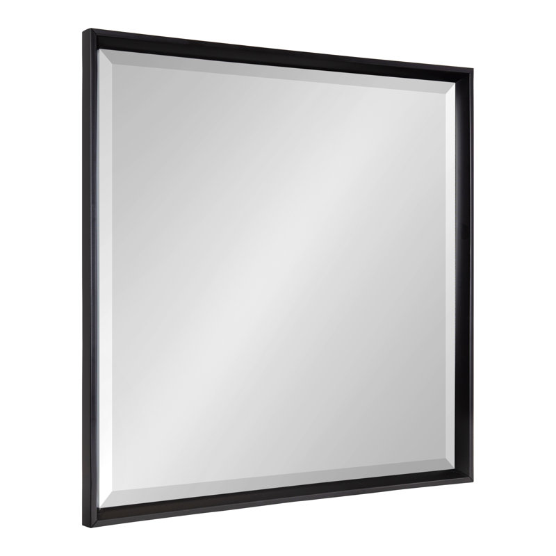 Miroir d'appoint Ovey, Noir, 29,5 po x 29,5 po