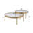 Wigfall Glam 3-Leg Round Nesting Table Set with Clear Glass Top in Gold
