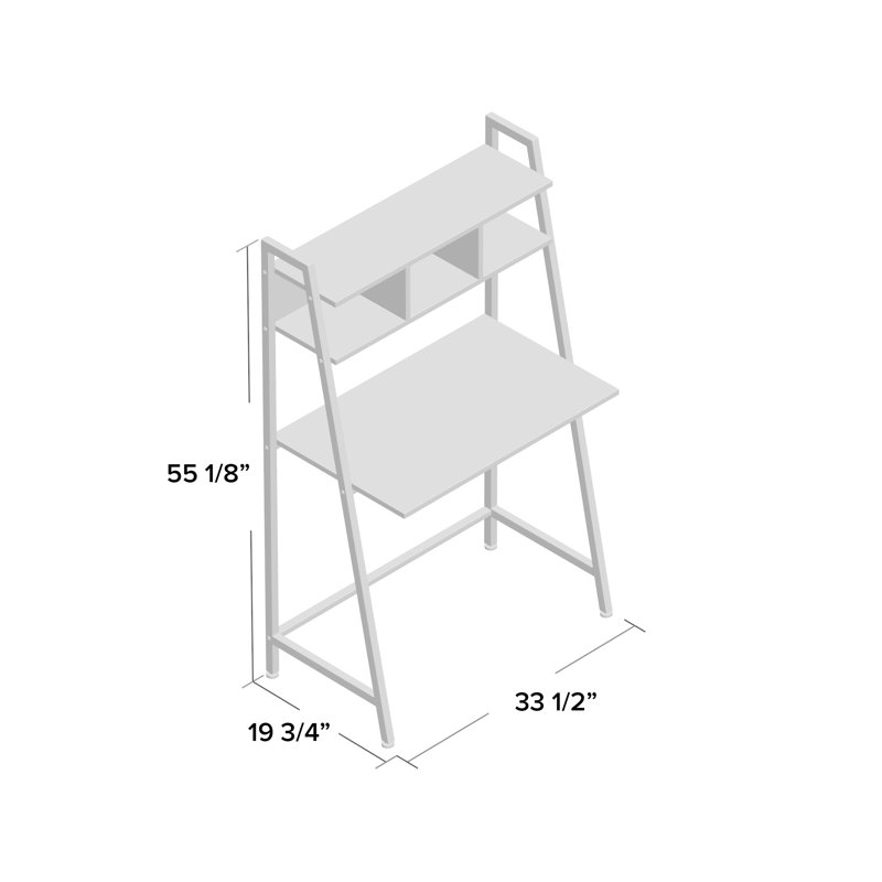 Metal Base Leaning / Ladder Desk