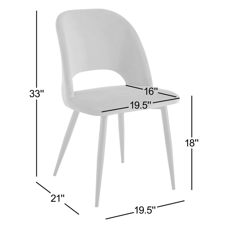 Chaise d'appoint en velours Alexavia, Platinum