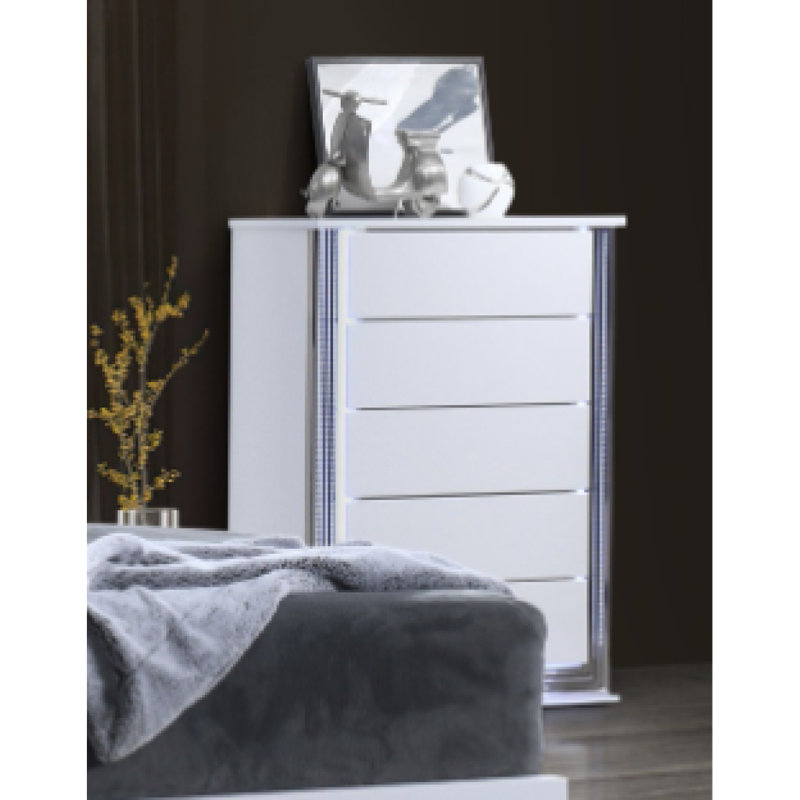 Commode lisse de lune avec DEL