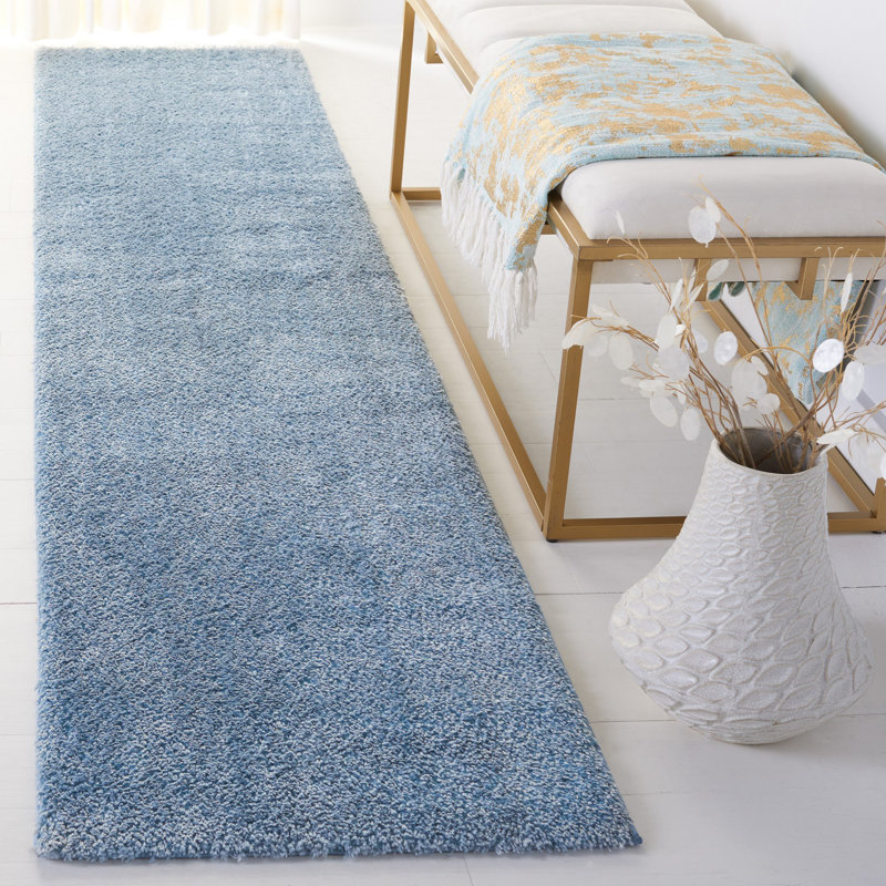 Corfu Blue Area Rug, Runner 2' x 9'