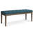 Waverly 48"W Linen Look Traditional Tufted Ottoman Bench with Carved Legs-1309424363