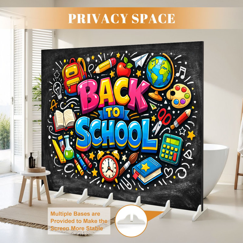 Cloison pliante pour la rentrée scolaire, 6, 71" H x 96" W x 1" D