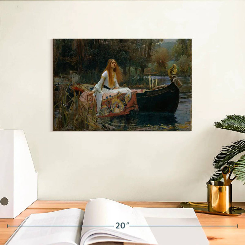 Leisha, la Dame de Shalott, H 8 po x l 12 po