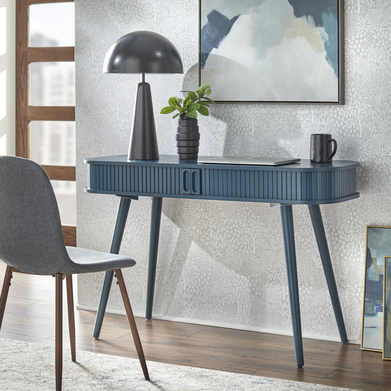 Vandeusen Oval Writing Desk, Midnight Blue