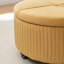 Repose-pieds rond avec rangement en velours Bula-943753748
