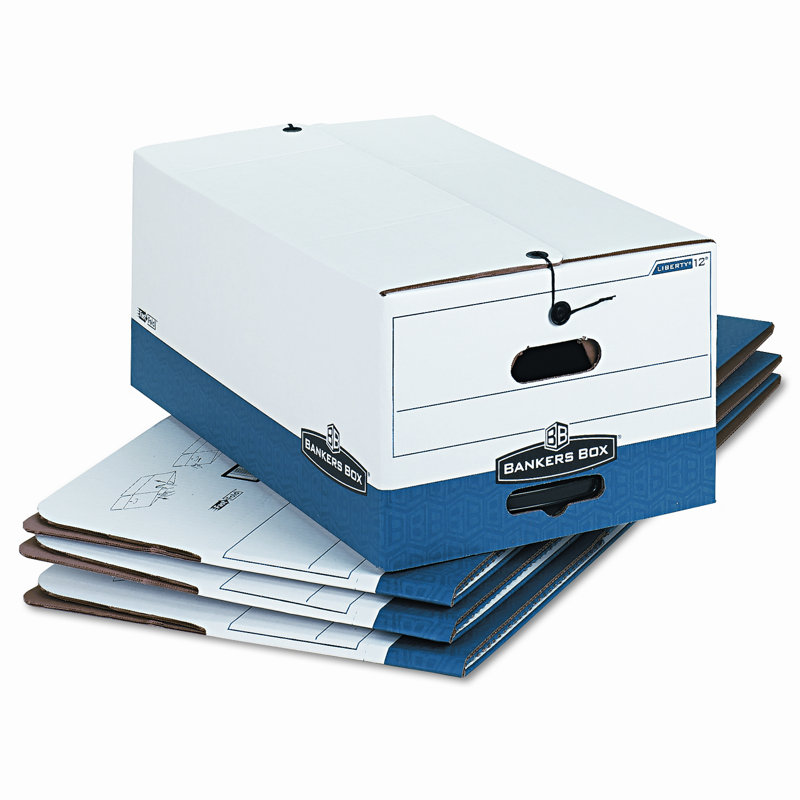 Liberty Max Strength Storage Box, Legal, 15 x 24 x 10, WE/BE, 4/Ctn