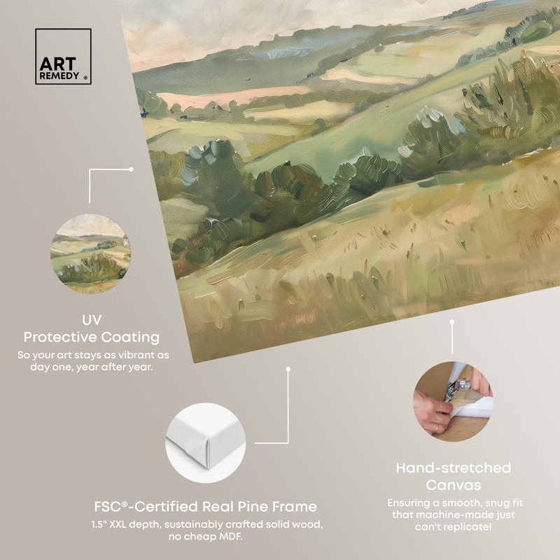 «Peaceful Pasture», toile classique par Art Remedy, Toile tendue, H 10 po x l 15 po