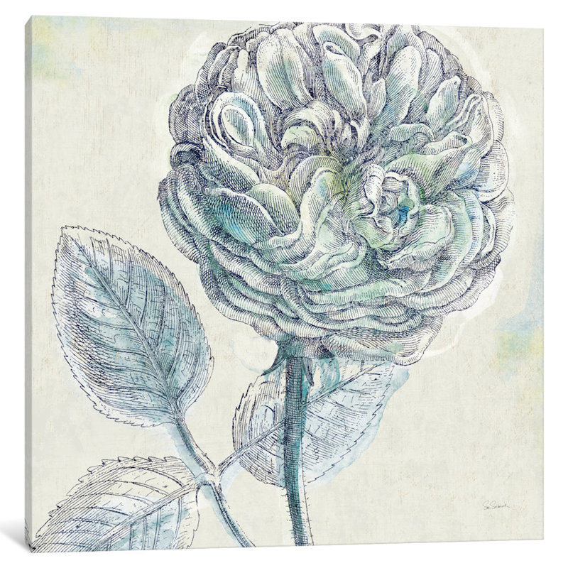 Belle Fleur III, impression sur toile tendue, H 12 po x l 12 po x P 1,5 po, Pas de tapis, Toile avec cadre blanc