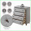 Storage Beds, Contemporary Upholstered 4-Drawer Storage Bed with No Box Spring | Grey|Boucle