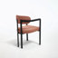 Ensemble de 2 chaises de salle à manger modernes rembourrées avec pieds en métal noir-510639232