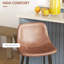 Upholstered Counter Stool with Metal Frame-409305866
