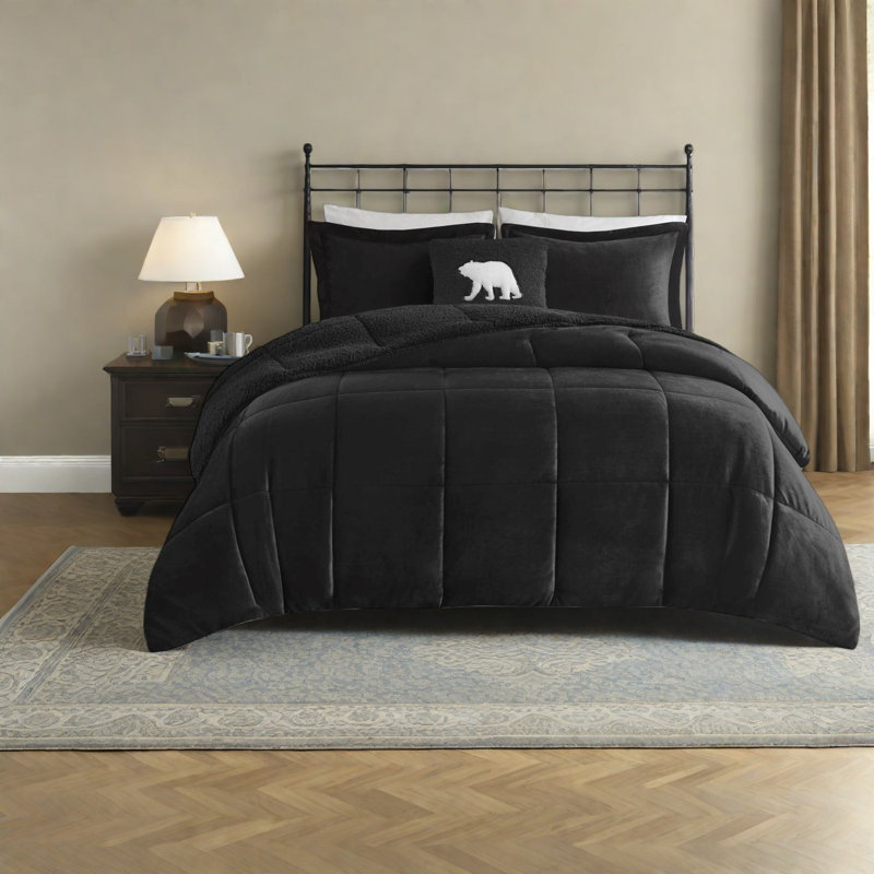 Ensembles de literie très confortables, polyester Sherpa moelleux, confort moderne