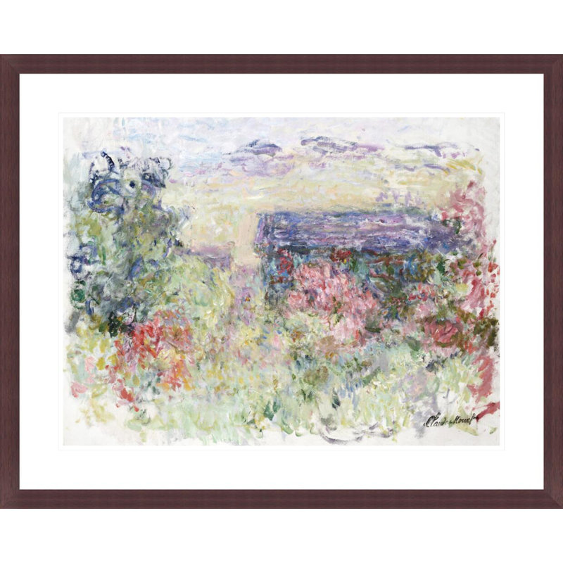 «The House Through The Roses» par Claude Monet, impression giclée encadrée, H 23,5 po x l 29,11 po