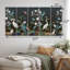 Chinoiserie avec oiseaux et pivoines IV - ensemble de 5 impressions sur toile tendue