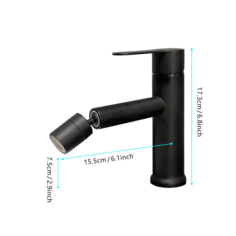 Robinet de lavabo de salle de bain, robinet de lavabo monotrou moderne à poignée simple