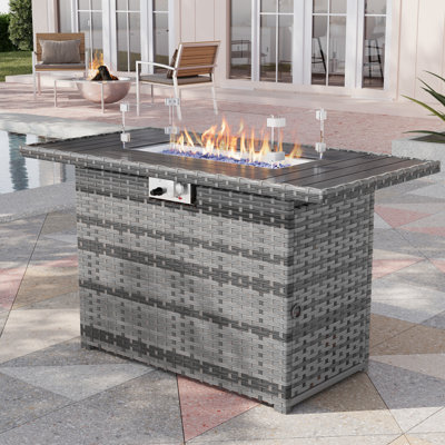 Terkel Rectangle Outdoor Fire Pit Table