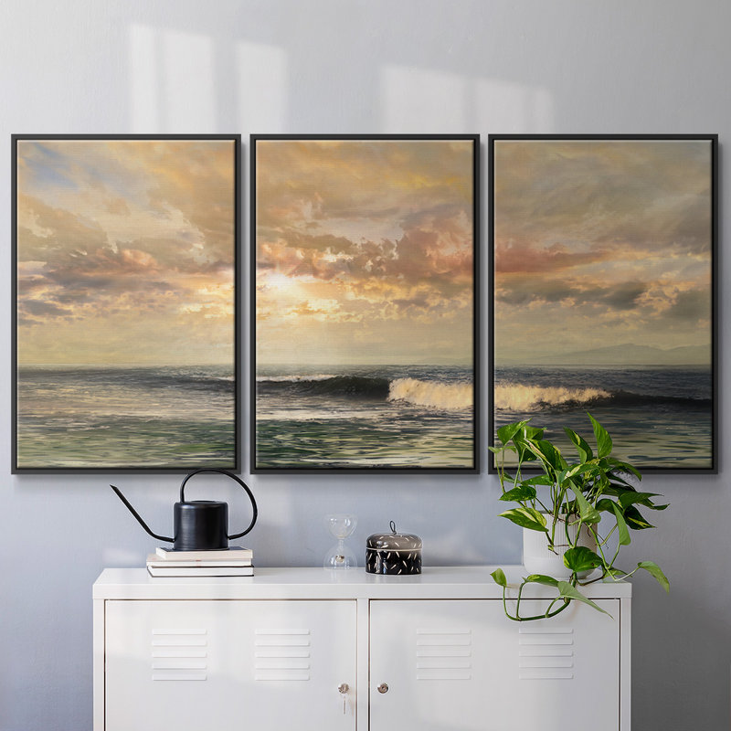 Serenity - 3 pièces avec cadre flottant, H 24 po x l 48 po x P 2 po, Noir