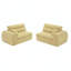 Canapé tissé à compression en chenille rayée, canapé compact à rangée droite avec éponge haute densité, canapé économiseur d'espace requis sans assemblage pour salon, appartement, bureau (rayure Bumblebee)
