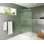 Aurora 38 in. x 78 in.Fully Frameless Fluted Radius Single Fixed Shower Panel