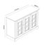 Anfield 3 Door Sideboard-1859485603