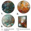 Automne, bonheur, après-midi, abstrait, rouge, orange, bleu, I - Reproductions d'art encadrées-1280293092-1280292888