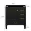 Meuble-lavabo 30 po. Armoire de rangement abondante - 1 porte à fermeture douce et 3 tiroirs-1999181470