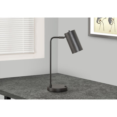 Modern Table Lamp with USB Port, Metal & Shade