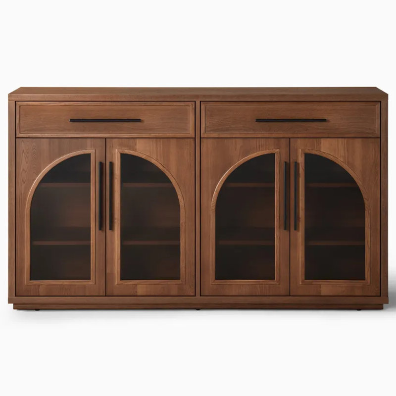 Solid Wood Sideboard Cabinet TV Console Latte Pine Wood