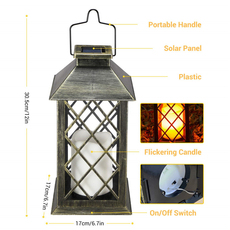 Eftime Solar Powered Outdoor Lantern