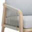 Canapé d'extérieur en bois d'acacia et corde tissé avec coussins Andrek