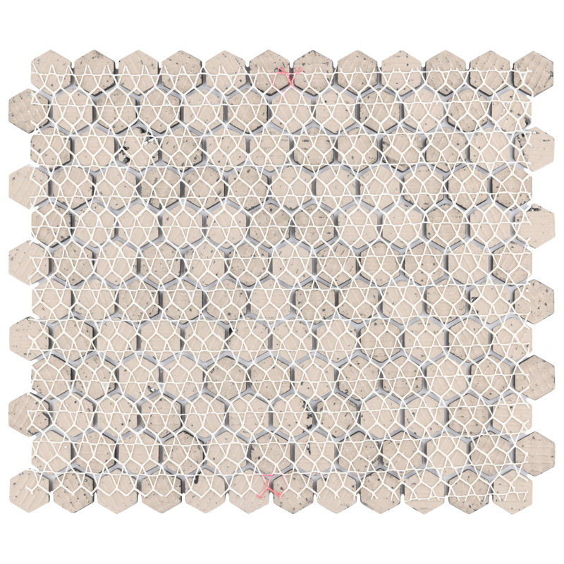 Citi Hex Black 10-1/4" x 11-7/8" Porcelain Mosaic Tile