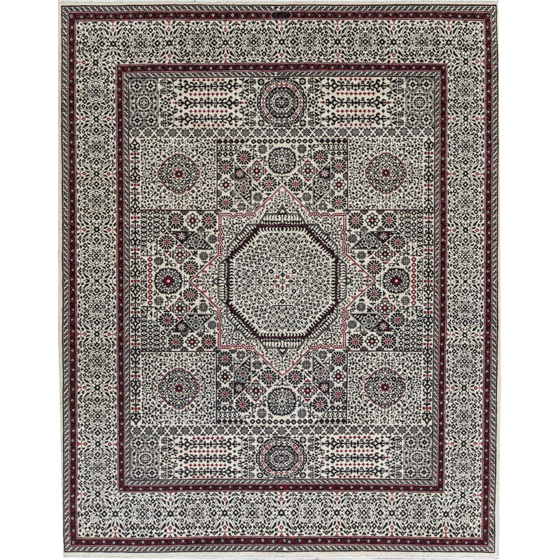 Tapis ivoire noué à la main de haute qualité