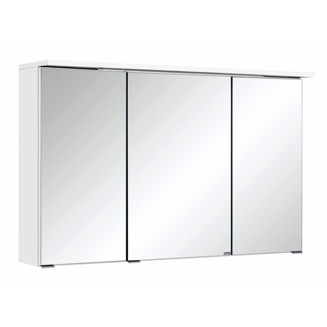 100 cm x 64 cm Spiegelschrank Dessie mit LED Beleuchtung