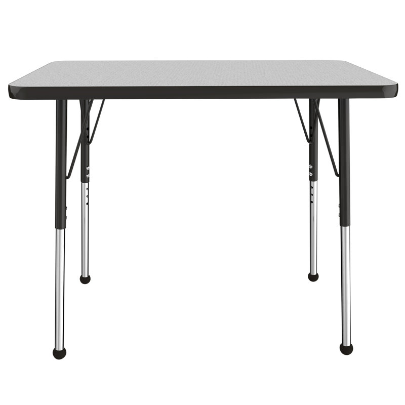 Laminate Adjustable Rectangle Activity Table, Gray, Black