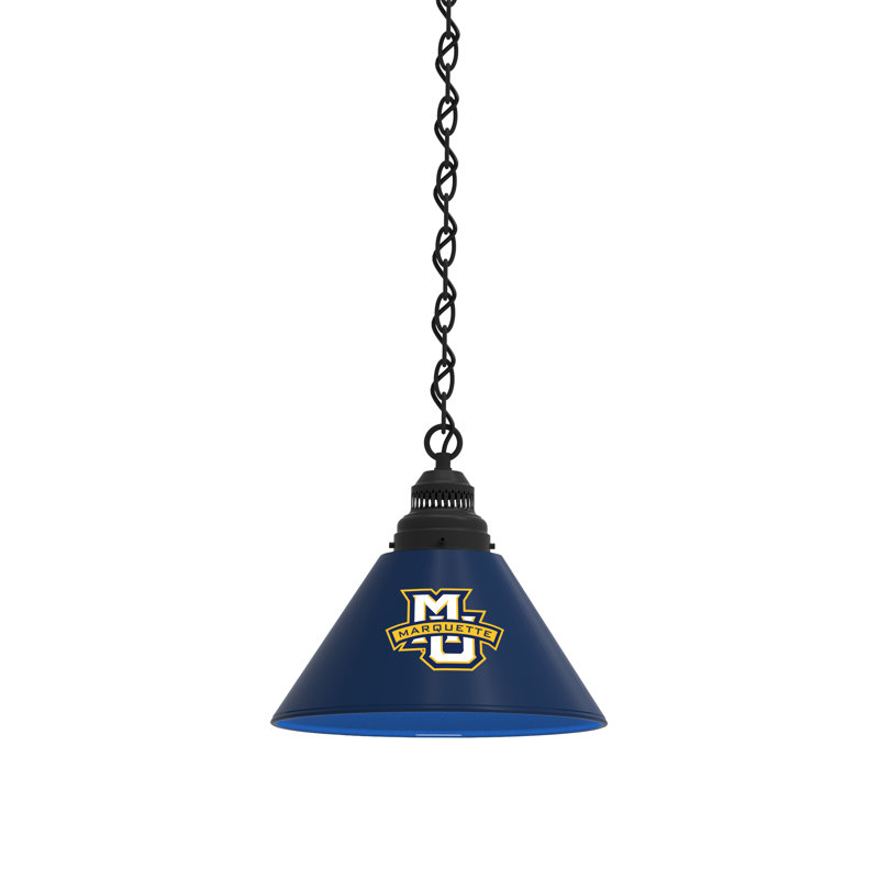 1 - Light Single Pendant, Black, Marquette Golden Eagles