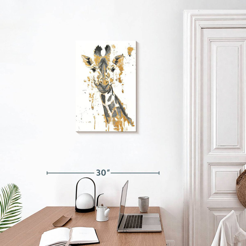 Brampt Gold Water Giraffe, 24" H x 16" W