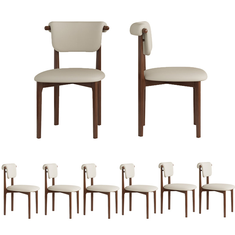 Ensemble de 8 chaises de salle à manger rembourrées avec cadre en bois massif, 8