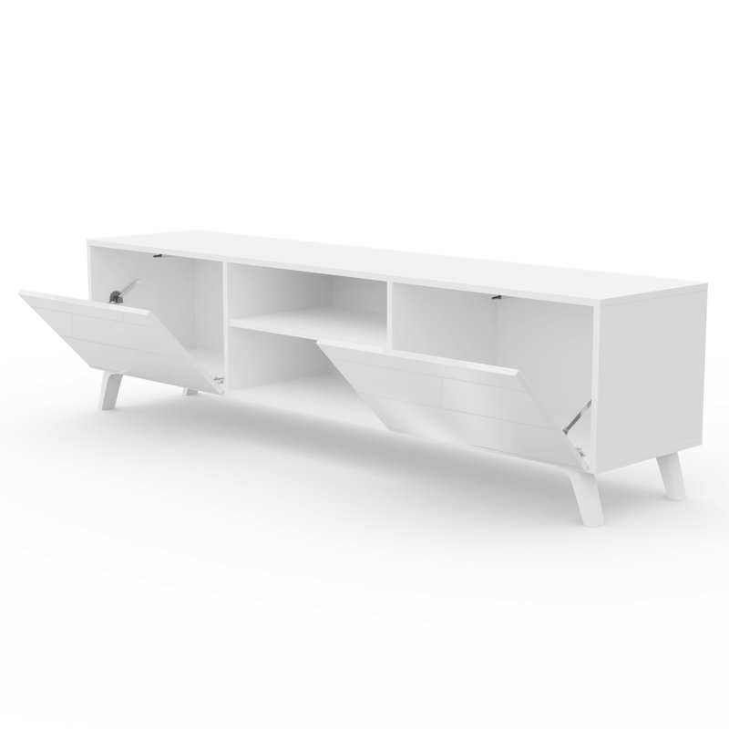 Alfie-James TV Stand for TVs up to 78", White