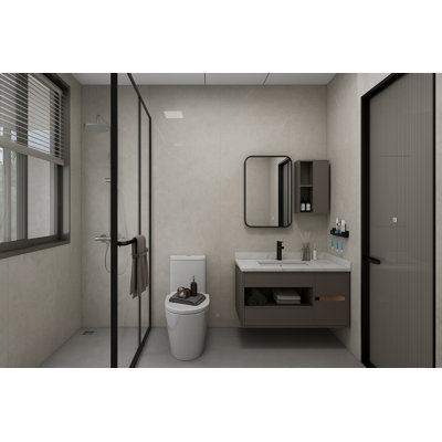 96” Waterproof SPC Shower Wall Panel Kit – 4-Piece Grout-Free Bathroom Surround(30"x60"x96")