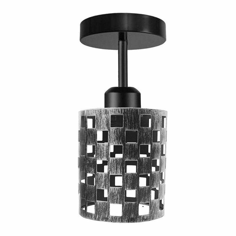 Chartier Semi Flush Mount, Brushed Silver