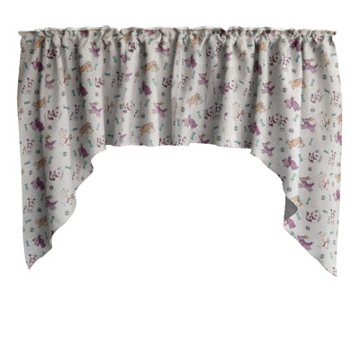 Cantonnière à motif de chiots