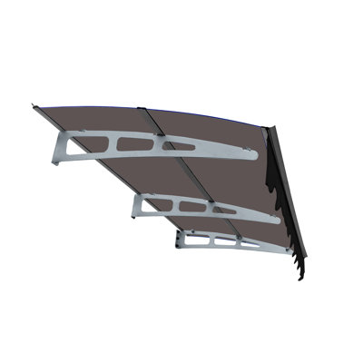 Auvent de 79 po de largeur x 34 po de profondeur - Polycarbonate et alliage d'aluminium avec protection contre la chaleur et neige abondante