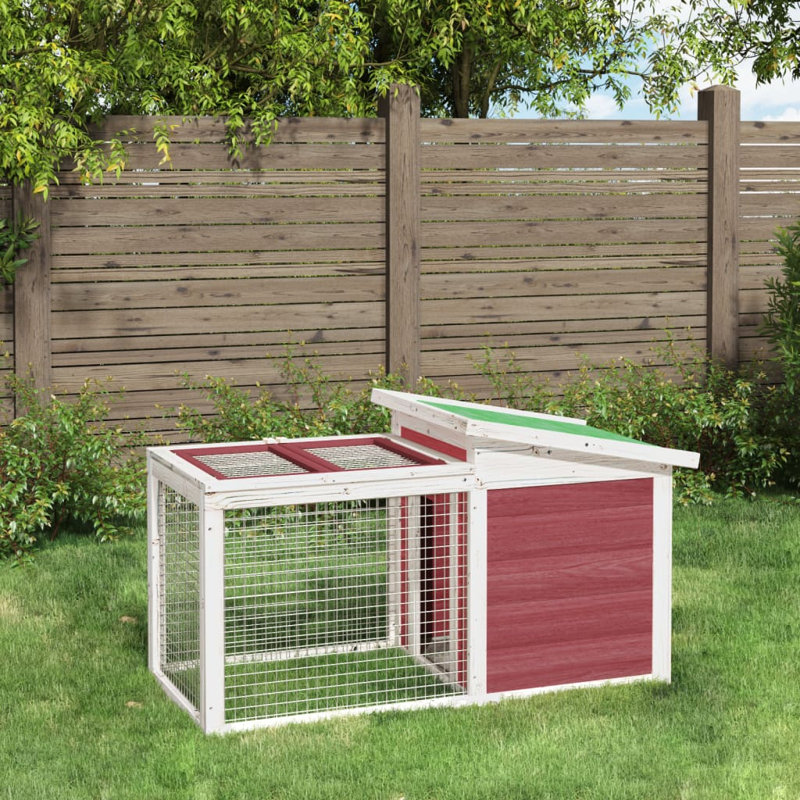 Pembroke Weather Resistant Rabbit Hutch, Mocha/White