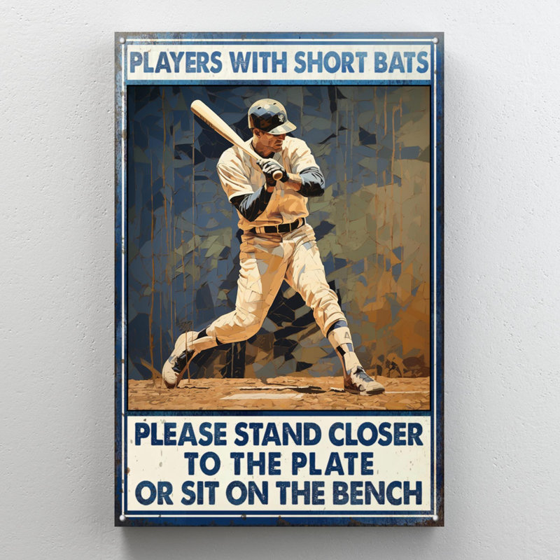 Joueur de baseball Leokadja, H 36 po x l 24 po x P 1,25 po