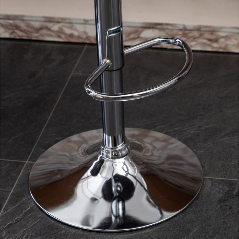 Élégant tabouret de bar rembourré en velours avec pivot et hauteur réglable, parfait pour n'importe quel bar ou comptoir de cuisine