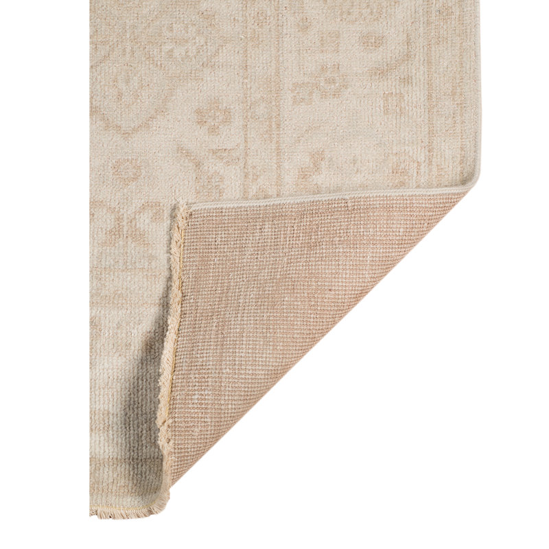 Ainsley Hand-Knotted Beige 2'x3' Rug, Rectangle 10' x 14'