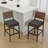 Counter height bar stools upholstered 26'' with Metal Frame-2104709662